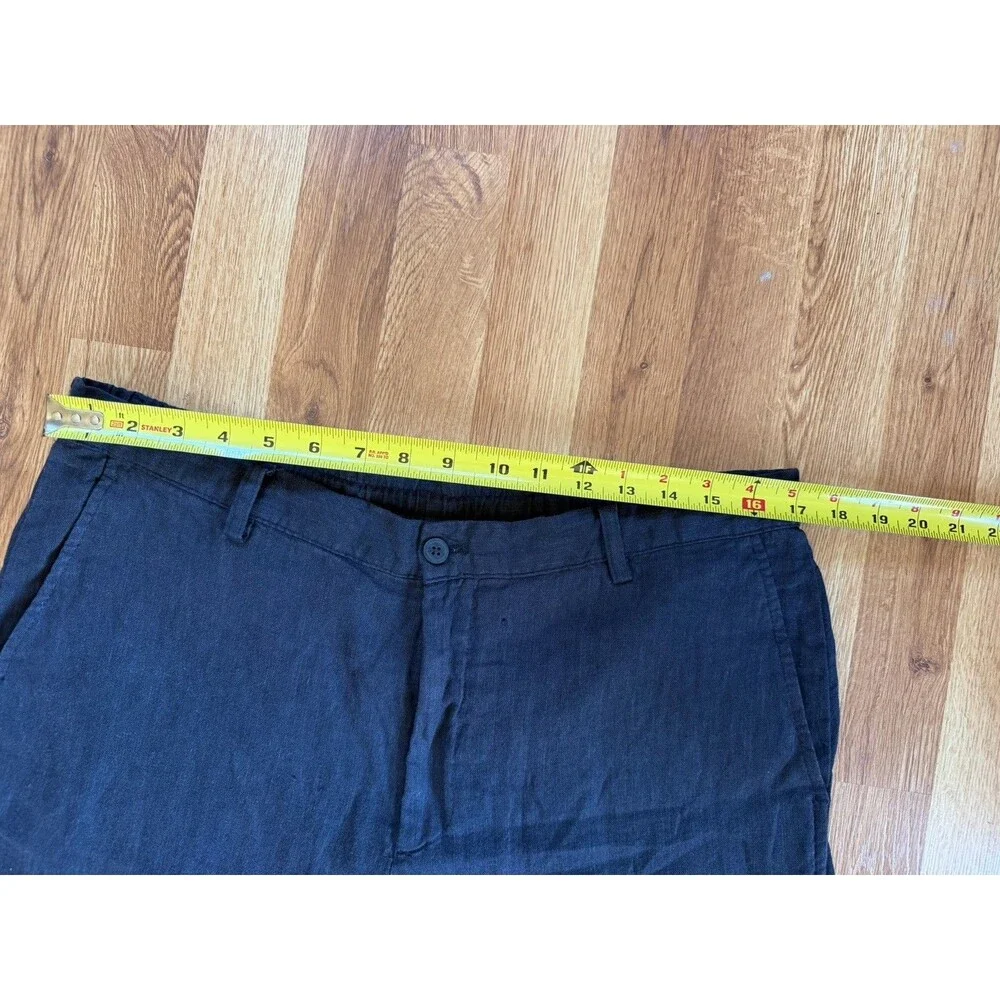 Zara Men Linen Pants Navy Blue Sz XL Casual Summer Lightweight Beach Bohemian